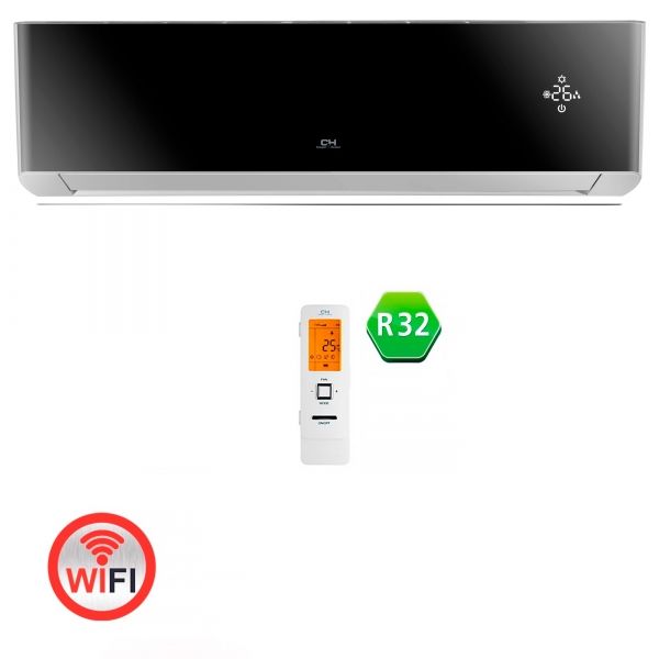 Внутрішній настінний блок Cooper&Hunter CH-S12FTXAL-BL(I) Wi-Fi SUPREME CONTINENTAL BLACK R32