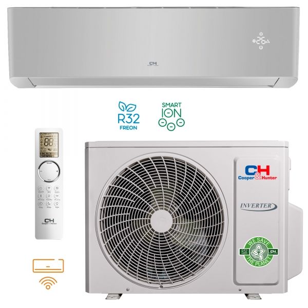 Кондиціонер Cooper&Hunter CH-S09FTXAL2-SC Wi-Fi (SUPREME CONTINENTAL Silver)